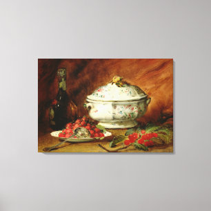 Stillleben mit einem SuppeTureen Leinwanddruck
