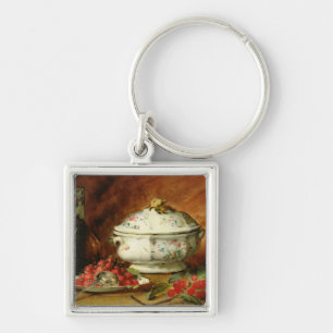 Stillleben mit einem SuppeTureen Schlüsselanhänger