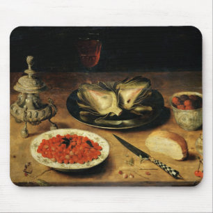 Stillleben mit einer Artischocke Mousepad