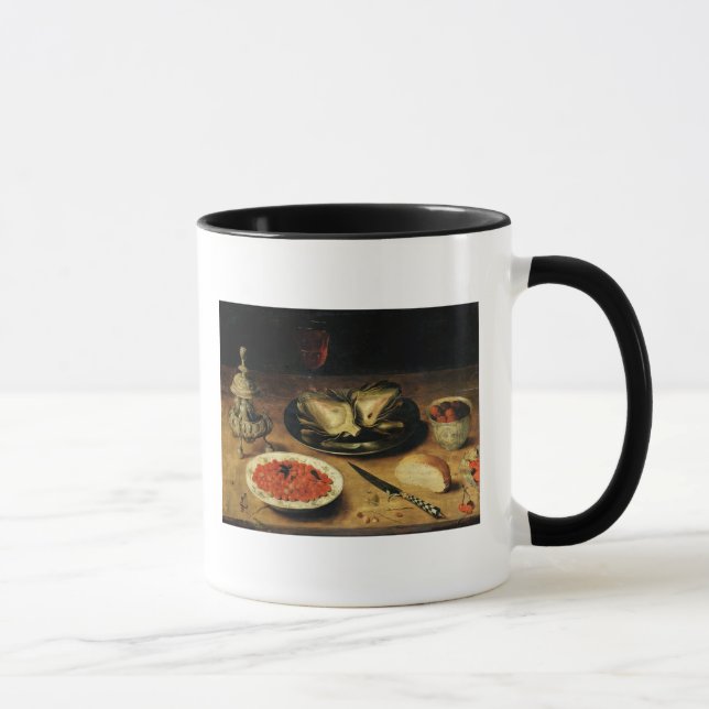 Stillleben mit einer Artischocke Tasse (Rechts)