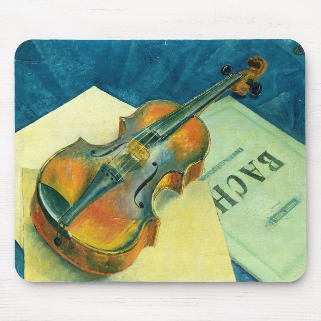 Stillleben mit einer Violine, 1921 Mousepad (Vorne)