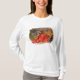 Stillleben mit Erdbeeren und Bluetits T-Shirt