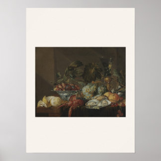 Stillleben mit Flusskrebsen von de Heem - Niederlä Poster