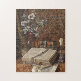 Stillleben mit Folios und Kirschblüten