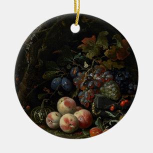 Stillleben mit Frucht, Laub und Insekten, c.1669 Keramik Ornament