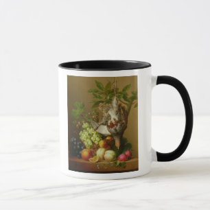 Stillleben mit Frucht und einem toten Rebhuhn Tasse
