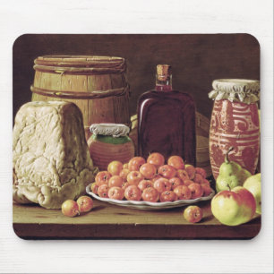 Stillleben mit Frucht und Käse Mousepad