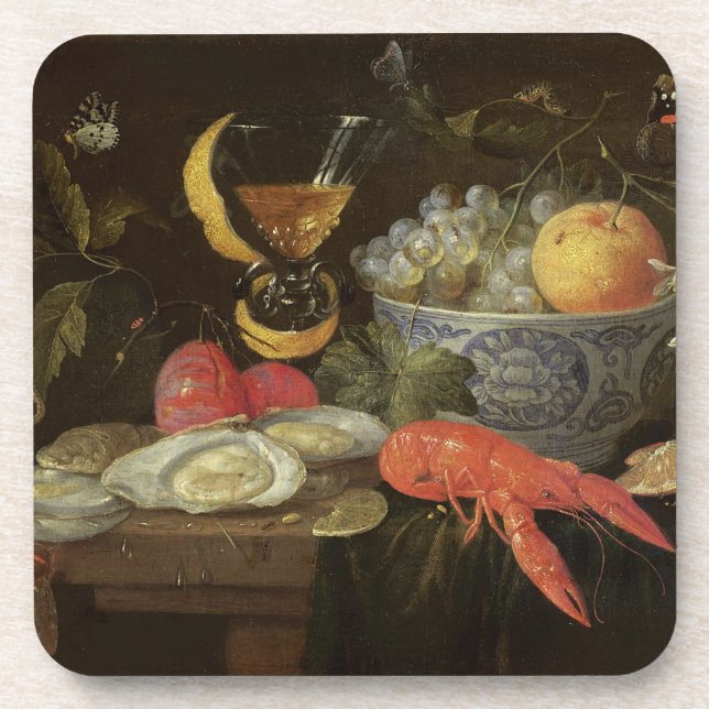 Stillleben mit Frucht und Schalentieren, 1653 (Öl Untersetzer (Vorderseite)