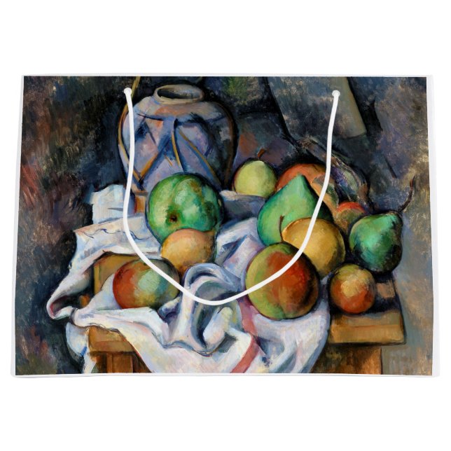 Stillleben mit Früchten, Paul Cezanne Große Geschenktüte (Vorderseite)
