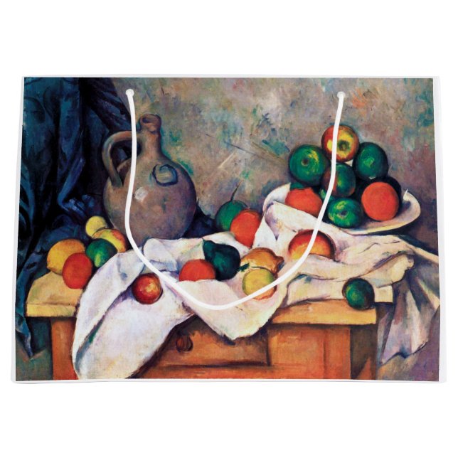 Stillleben mit Früchten, Paul Cezanne Große Geschenktüte (Vorderseite)