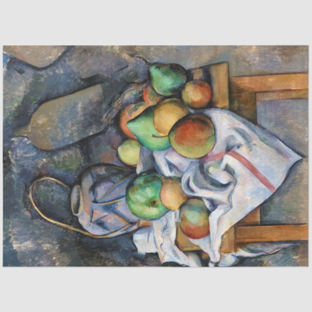 Stillleben mit Früchten, Paul Cezanne Seidenpapier (Vorderseite)