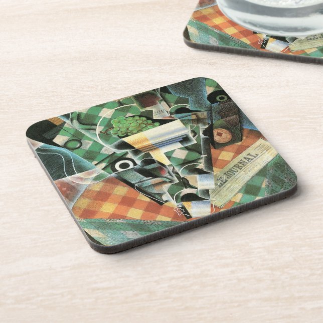 Stillleben mit geprüftem Tabletekloth von Juan Gri Getränkeuntersetzer (Linke Seite)