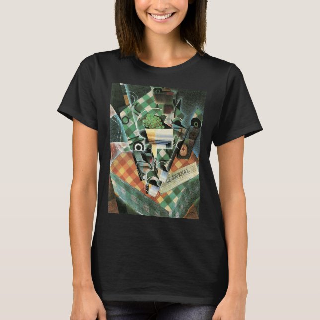 Stillleben mit geprüftem Tabletekloth von Juan Gri T-Shirt (Vorderseite)