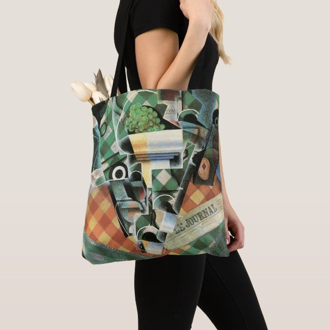 Stillleben mit geprüftem Tabletekloth von Juan Gri Tasche (Von Nahem)