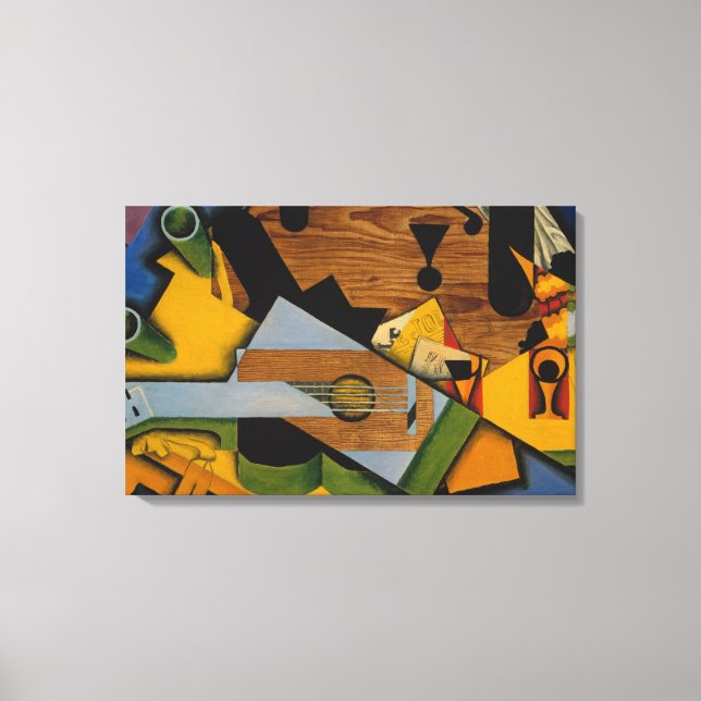 Stillleben mit Gitarre Leinwanddruck (Vorderseite)