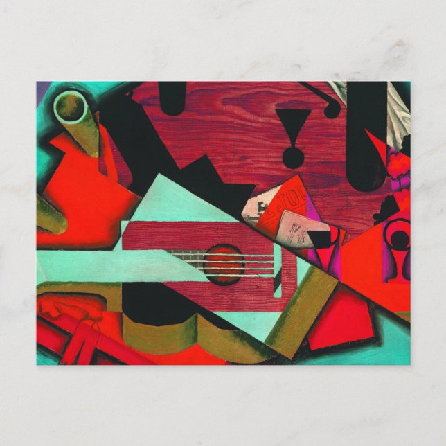 Stillleben mit Gitarre von Juan Gris Postkarte (Vorderseite)