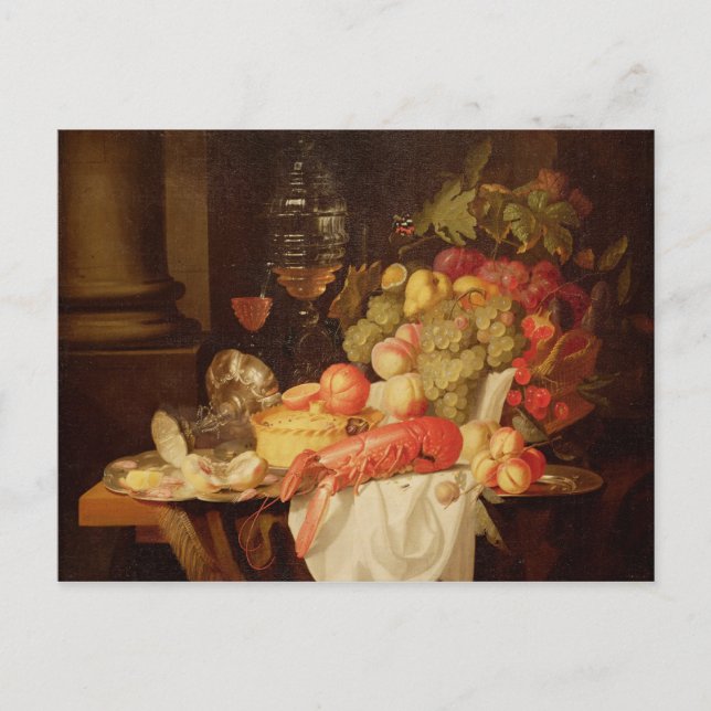 Stillleben mit Hummer Postkarte (Vorderseite)