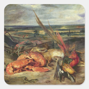 Stillleben mit Hummern, 1826-27 Quadratischer Aufkleber