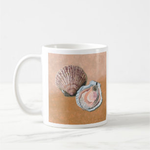 Stillleben mit Jakobsmuscheln Kaffeetasse
