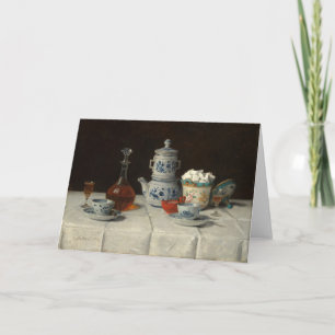 Stillleben mit Kaffee-Einstellung   Albert Anker Karte