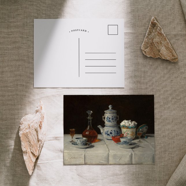 Stillleben mit Kaffee-Einstellung | Albert Anker Postkarte (Von Creator hochgeladen)