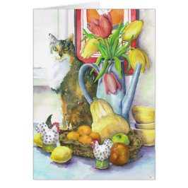 Stillleben mit Katze