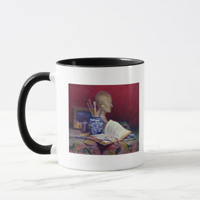 Stillleben mit Kopf von Voltaire Tasse (Links)