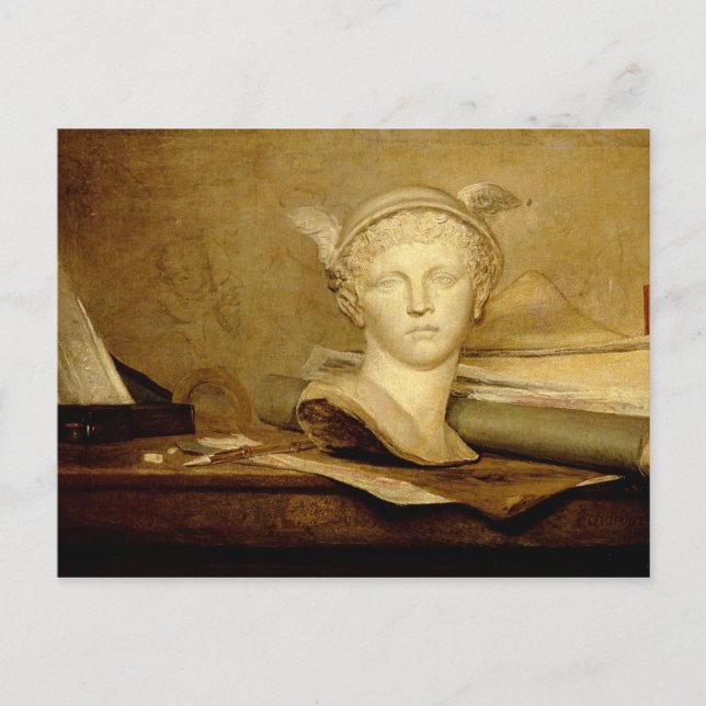 Stillleben mit Kunstattributen, 1765-66 Postkarte (Vorderseite)