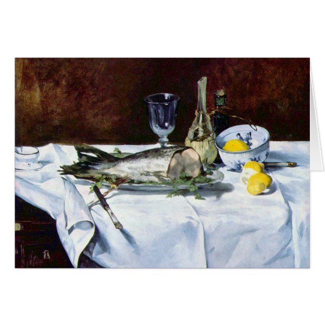 Stillleben mit Lachsen durch Edouard Manet (Vorderseite (Horizontal))