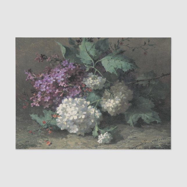 Stillleben mit Lilacs von Margaretha Roosenbloom Seidenpapier (Vorderseite)