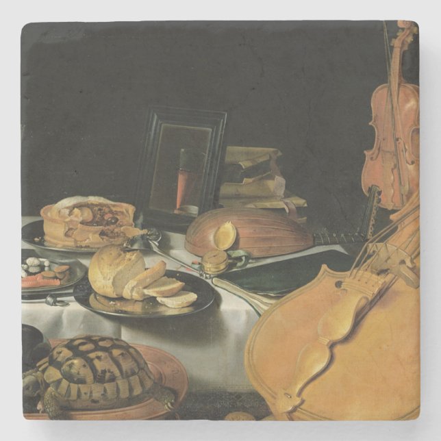 Stillleben mit Musikinstrumenten, 1623 Steinuntersetzer (Vorderseite)
