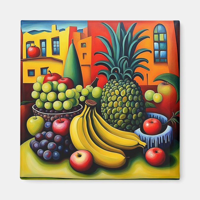 Stillleben mit Obst 10 Magnet (Vorne)