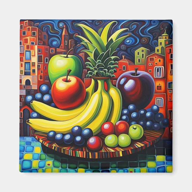 Stillleben mit Obst 4 Magnet (Vorne)
