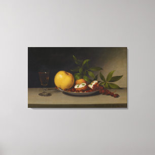 Stillleben mit Obst, Kuchen und Wein, 1821 Leinwanddruck