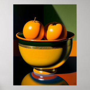 Stillleben mit Obst - Leinwand drucken Poster