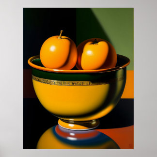 Stillleben mit Obst - Leinwand drucken Poster