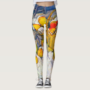 Stillleben mit Obstkorb, Paul Cezanne Leggings