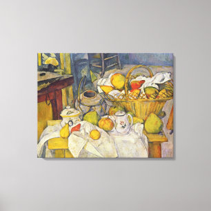 Stillleben mit Obstkorb von Paul Cezanne Leinwanddruck