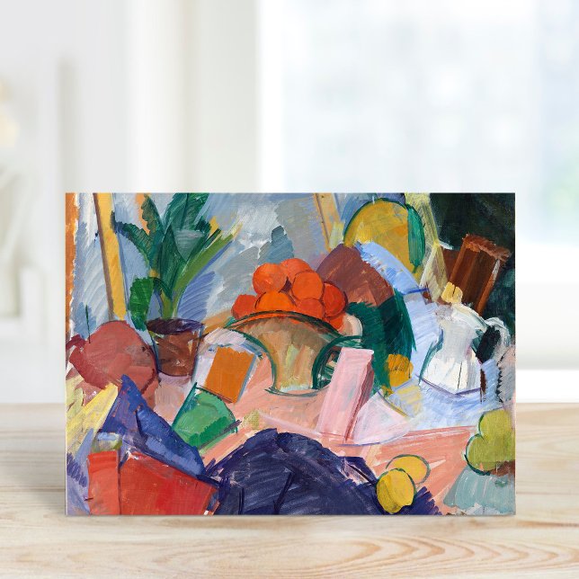 Stillleben mit Orangen in einem Korb | Edvard Weie Karte (Von Creator hochgeladen)