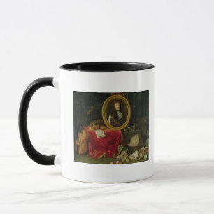 Stillleben mit Porträt von König Louis Tasse