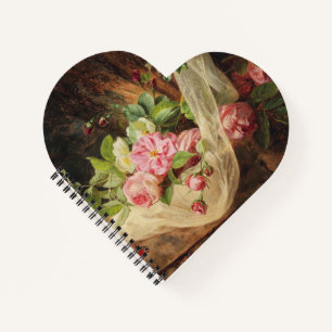 Stillleben mit Rose auf einem Waldboden - Lach A. Notizbuch