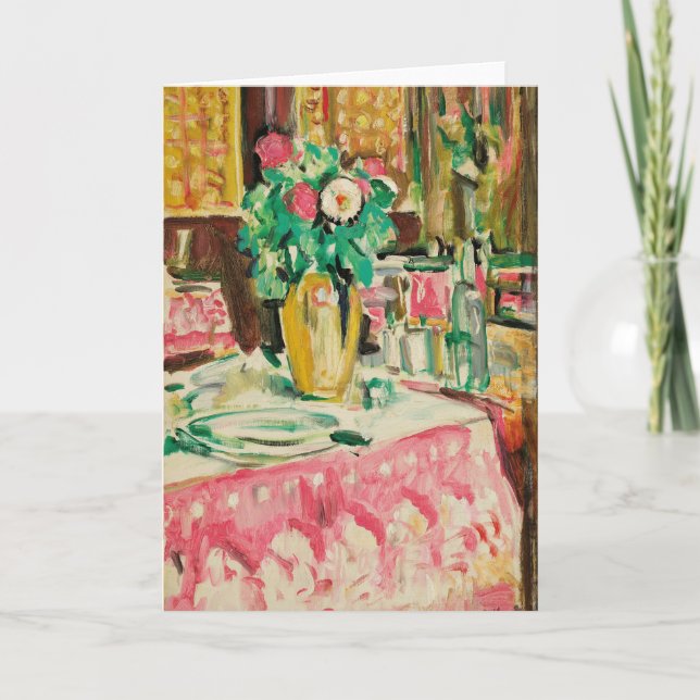 Stillleben mit Rose | George Leslie Hunter Karte (Vorderseite)