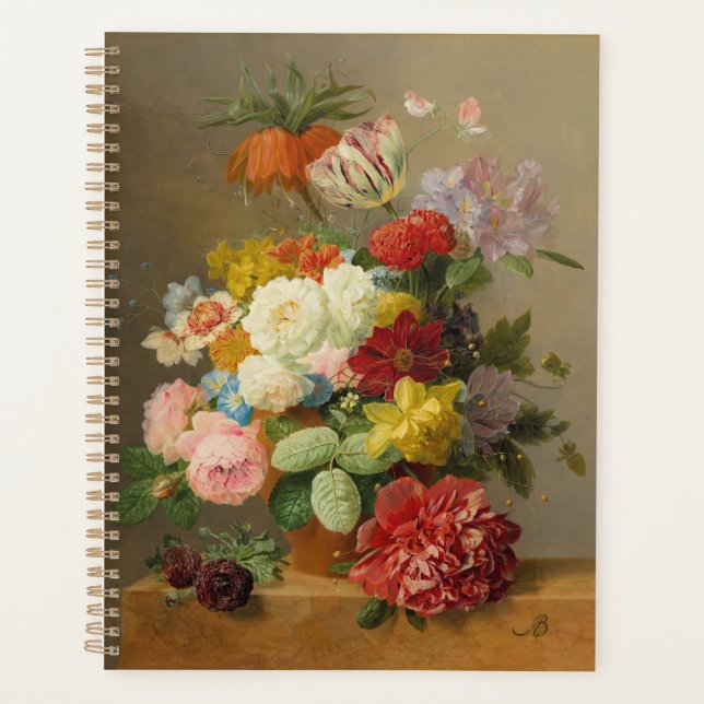 Stillleben mit Rose und Peonies - Bloemers A. Planer (Vorderseite)