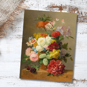 Stillleben mit Rose und Peonies - Bloemers A. Postkarte