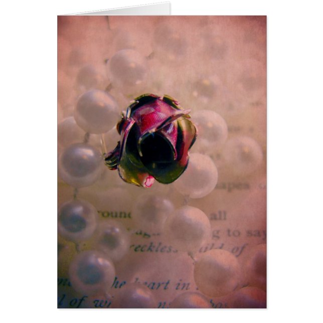 Stillleben mit Rose und Perlen (Vorne)