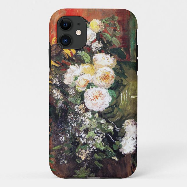 Stillleben mit Rose und Sonnenblumen von Vincent Case-Mate iPhone Hülle (Rückseite)
