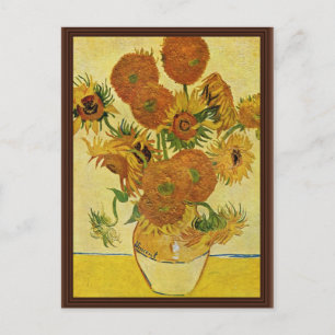 Stillleben mit Sonnenblumen von Vincent Van Gogh Postkarte
