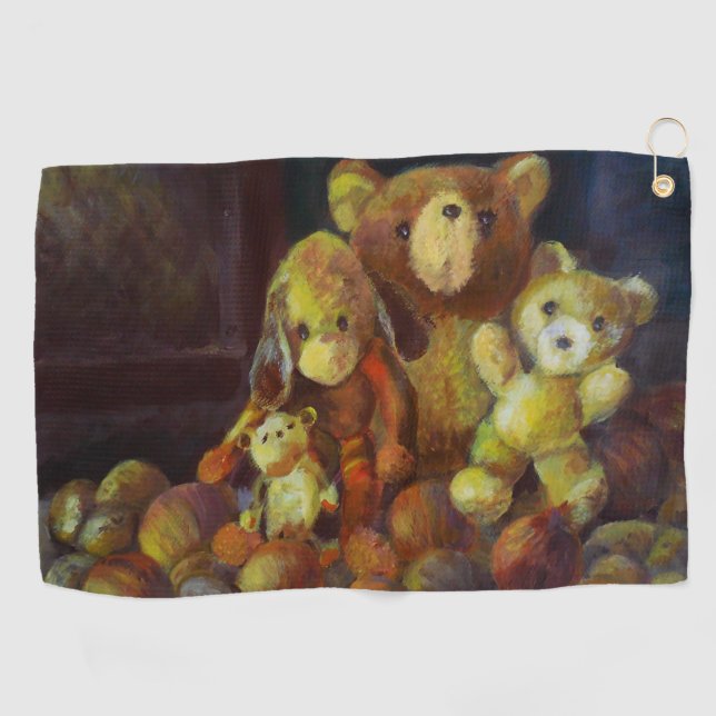 Stillleben mit Teddy Bears Golfhandtuch (Horizontal)