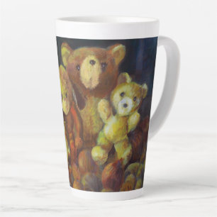 Stillleben mit Teddy Bears Milchtasse