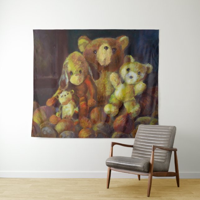 Stillleben mit Teddy Bears Wandteppich (Beispiel (Horizontal))